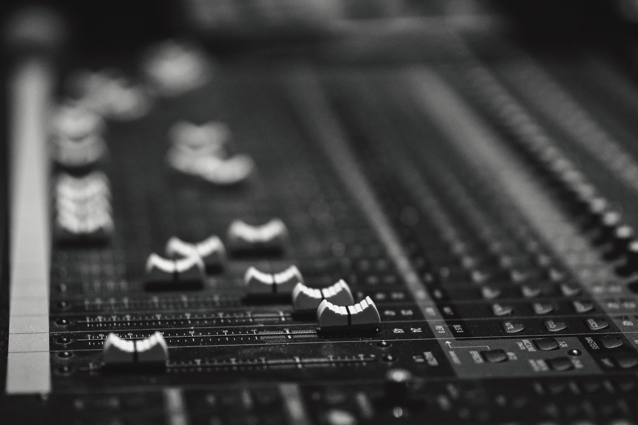 Close-up-of-mixing-board